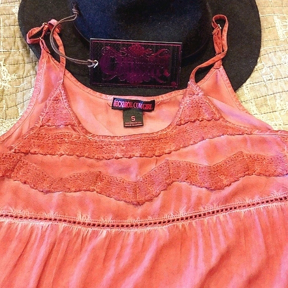 Rock & Roll Cowgirl Dusty Rose. Mini Dress/ Tunic - Picture 3 of 4